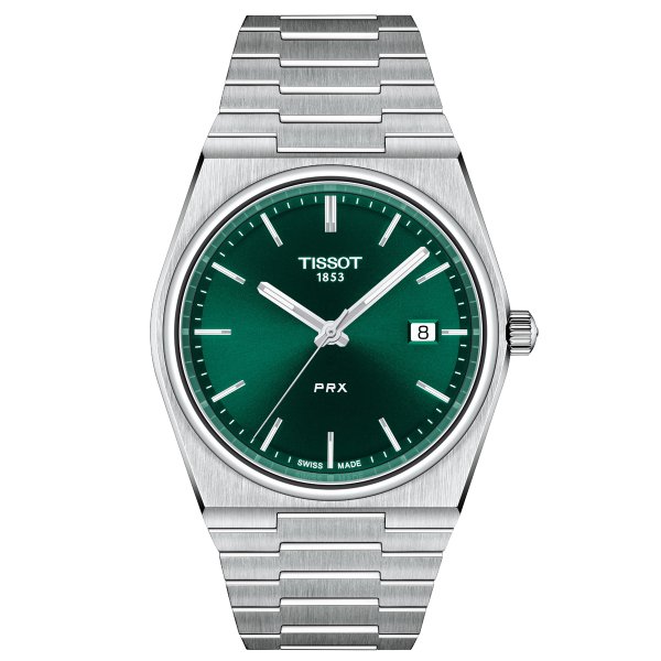 Tissot PRX quartz zöld számlapos karóra T1374101109100