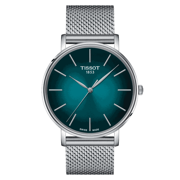 Tissot Everytime zöld számlapos férfi óra T1434101109100