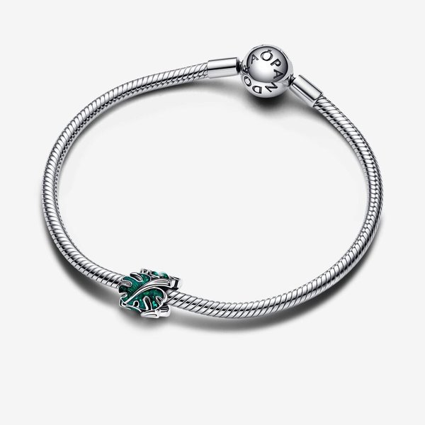 Pandora ékszer Zöld pálma levél ezüst charm 793332C01