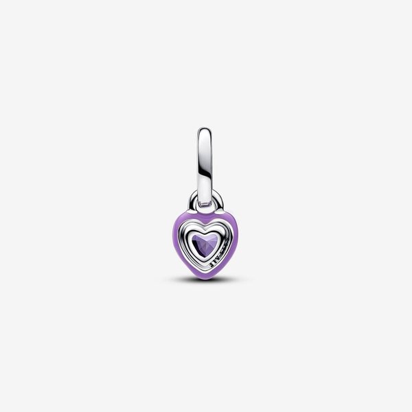 Pandora ékszer ME lila chakra szív ezüst mini függő charm 793042C04