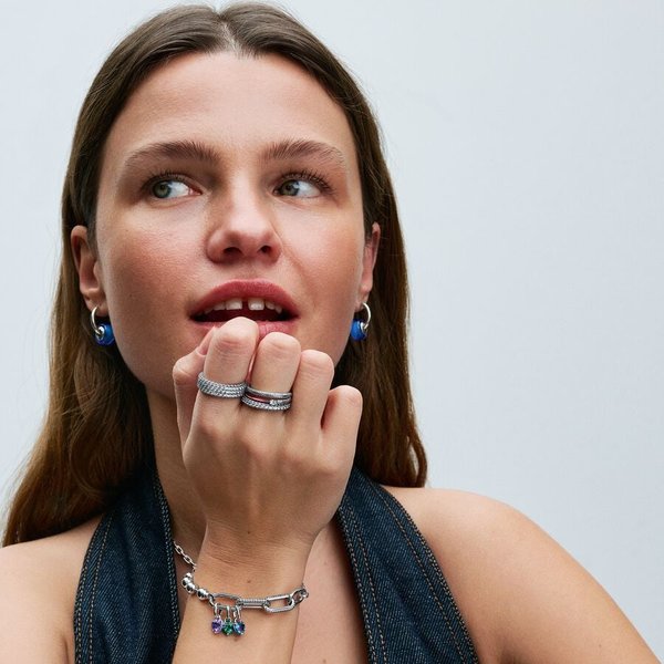Pandora ékszer ME lila chakra szív ezüst mini függő charm 793042C04