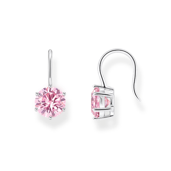 Thomas Sabo Beakasztós ezüst fülbevaló rózsaszín cirkóniával H2287-051-9