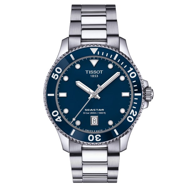 Tissot Seastar 1000 quartz kék számlapos karóra T1204101104100