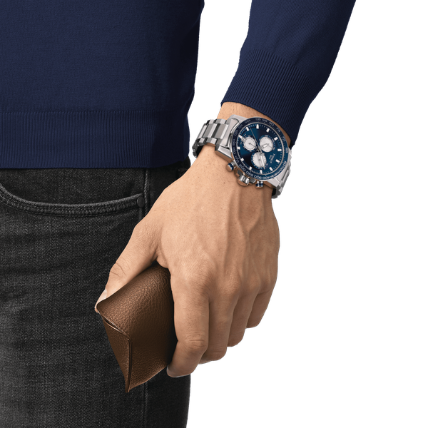 Tissot Supersport chrono kék számlapos férfi karóra T1256171104100