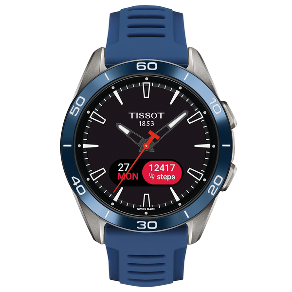 Tissot T-Touch Connect Sport titánium kék szilikonszíjas solar hybrid okosóra T1534204705101