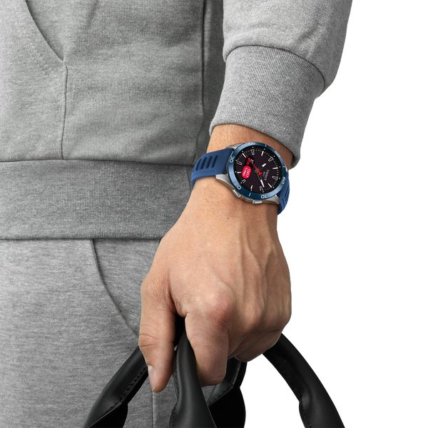 Tissot T-Touch Connect Sport titánium kék szilikonszíjas solar hybrid okosóra T1534204705101