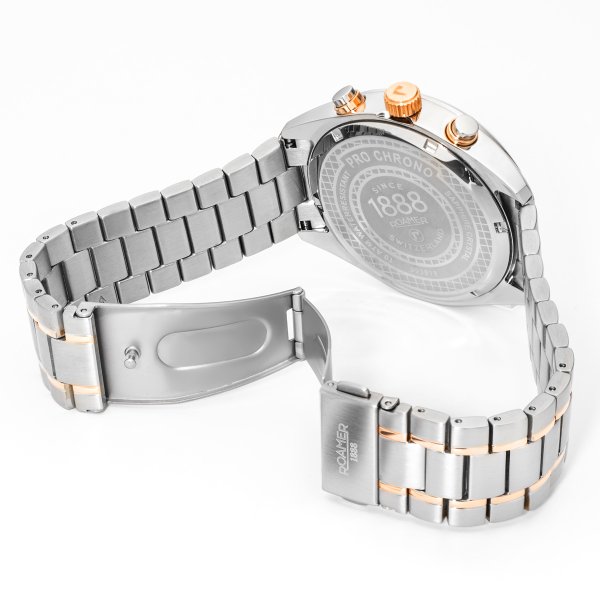 Roamer Pro Chrono kék és rozé chronograph férfi karóra 993819474520