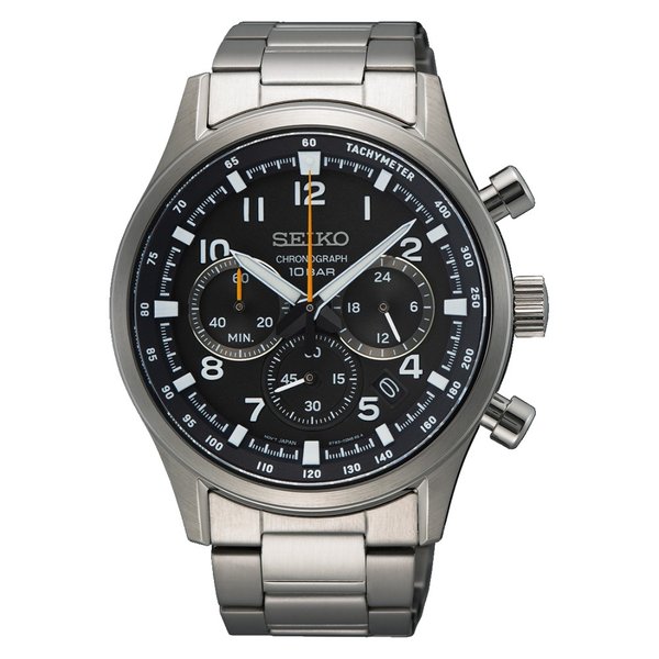 Seiko Neo Sports fekete számlapos chronograph férfi karóra SSB447P1