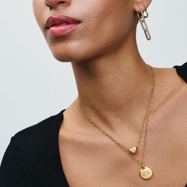 Pandora ékszer Gravírozható kör shine függő charm 368610C00