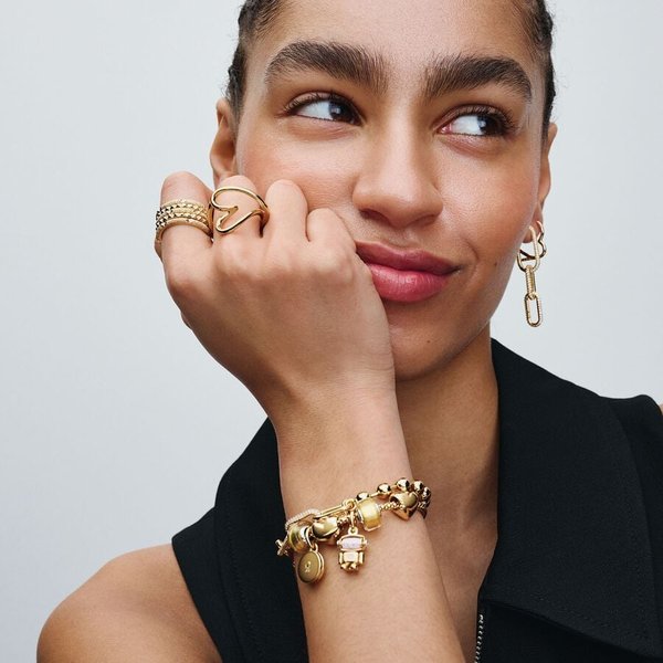 Pandora ékszer Forgatható robot shine függő charm 763441C01
