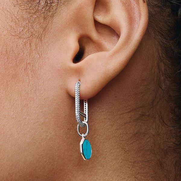 Pandora ékszer ME ezüst függő charm szintetikus türkizzel 793388C01