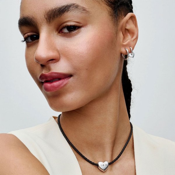 Pandora ékszer Be love gravírozható nagy szív ezüst charm 793440C00 Pandora ékszer Be love gravírozható nagy szív ezüst charm 793440C00