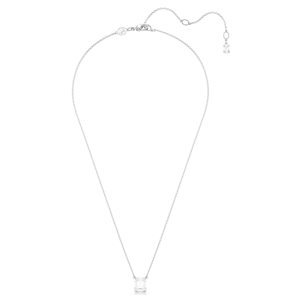 Swarovski Stilla ezüst színű nyaklánc nyolcszög metszésű kristállyal 5693405