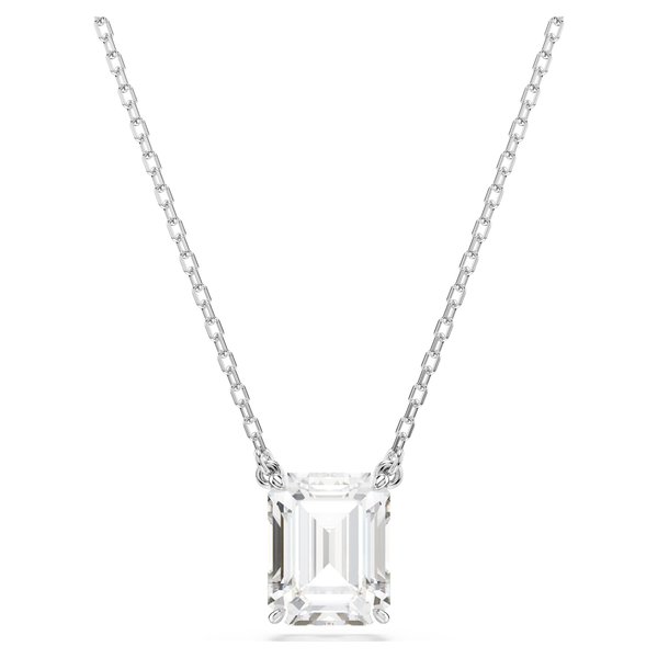 Swarovski Stilla ezüst színű nyaklánc nyolcszög metszésű kristállyal 5693405