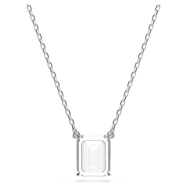 Swarovski Stilla ezüst színű nyaklánc nyolcszög metszésű kristállyal 5693405