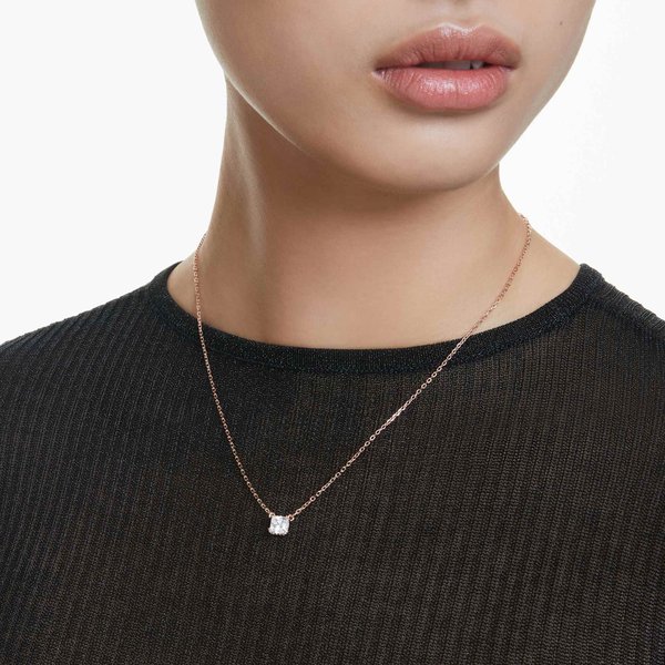 Swarovski Stilla rose nyaklánc négyzet alakú kristállyal 5701904
