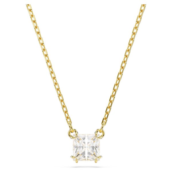 Swarovski Stilla arany színű nyaklánc négyzet kristállyal 5693153