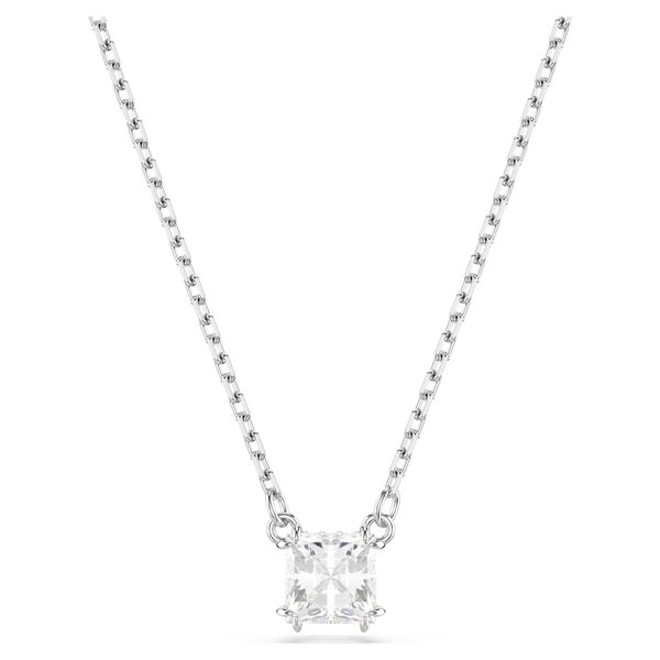 Swarovski Stilla ezüst színű nyaklánc négyzet alakú kristállyal 5701903