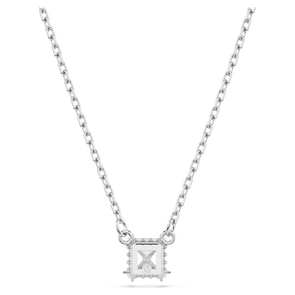 Swarovski Stilla ezüst színű nyaklánc négyzet alakú kristállyal 5701903