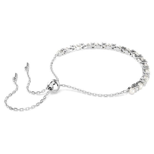 Swarovski Mátrix kristálygyöngy ezüst színű állítható karkötő 5701605