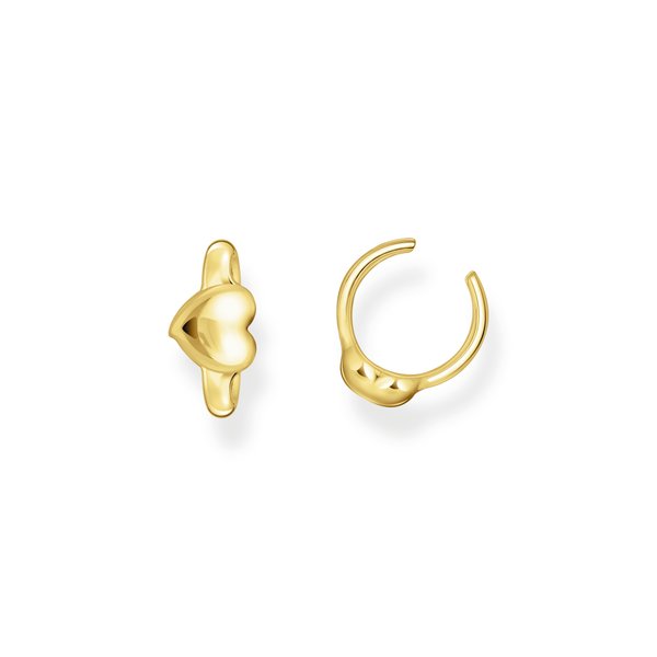 Thomas Sabo Fél pár aranyozott ezüst fülgyűrű szívvel EC0028-413-39