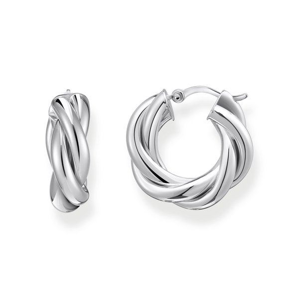 Thomas Sabo Összefonódó vastag ezüst karika fülbevaló CR742-001-21