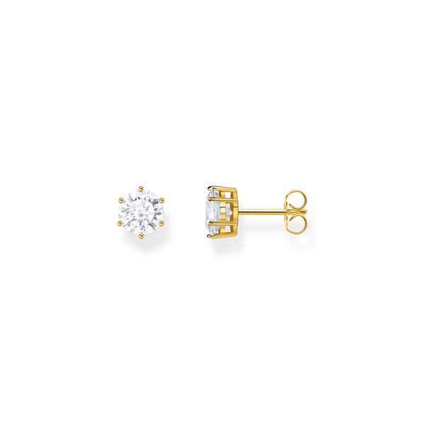 Thomas Sabo Bedugós aranyozott ezüst fülbevaló áttetsző cirkóniával H2300-414-14
