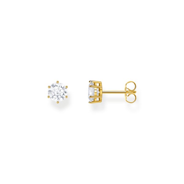 Thomas Sabo Bedugós aranyozott ezüst fülbevaló áttetsző brill csiszolású cirkóniával H2301-414-14