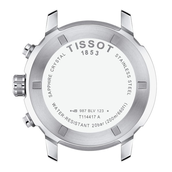 Tissot PRC 200 fekete számlapos szilikonszíjas chronograph férfi karóra T1144171705700