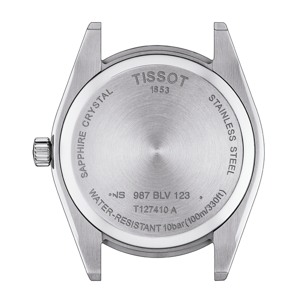 Tissot Gentleman fekete számlapos bőrszíjas quartz férfi óra T1274101605100