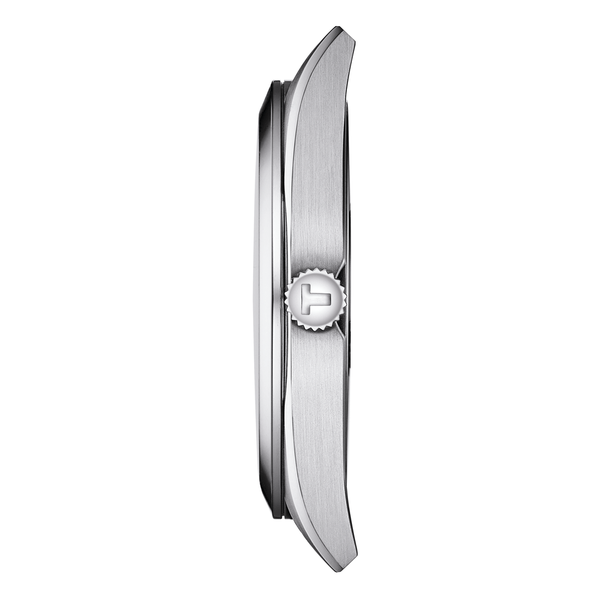 Tissot Gentleman fekete számlapos bőrszíjas quartz férfi óra T1274101605100