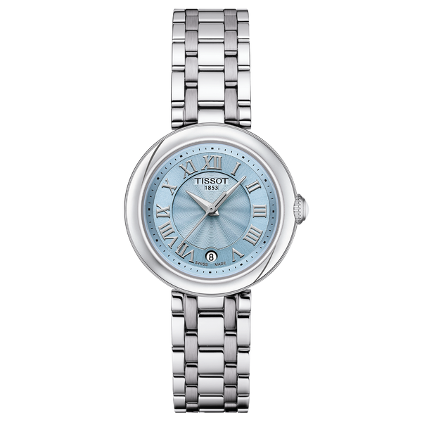 Tissot Belissima kék számlapos ezüst női karóra T1260101113300