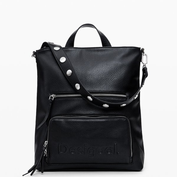 Desigual Half logo preto fekete hátizsák 24WAKP03-2000