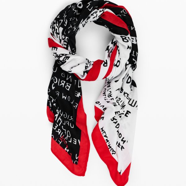 Desigual Letters piros fekete sál 24WAWA13