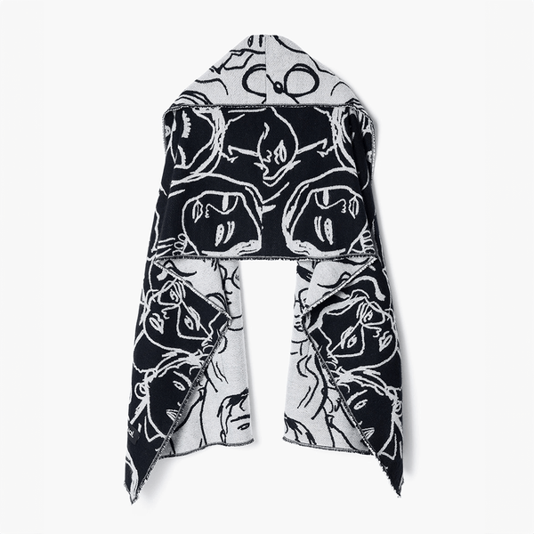 Desigual Fekete fehér poncsó 24WAIA19