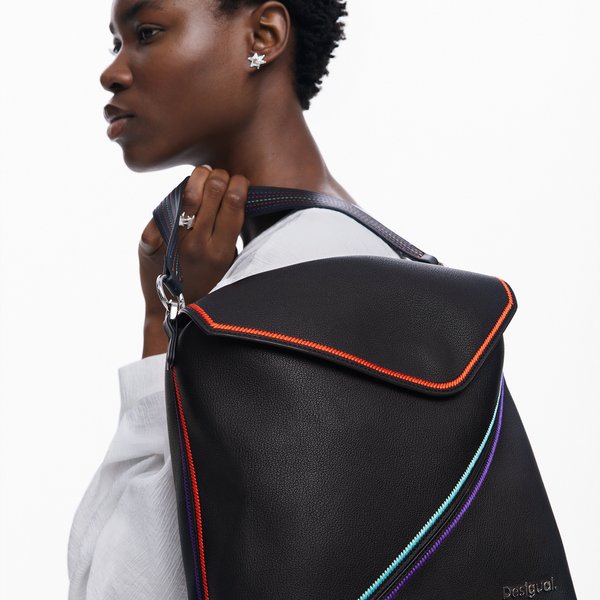 Desigual Cleo black Jersey hátizsák 24WAKP14