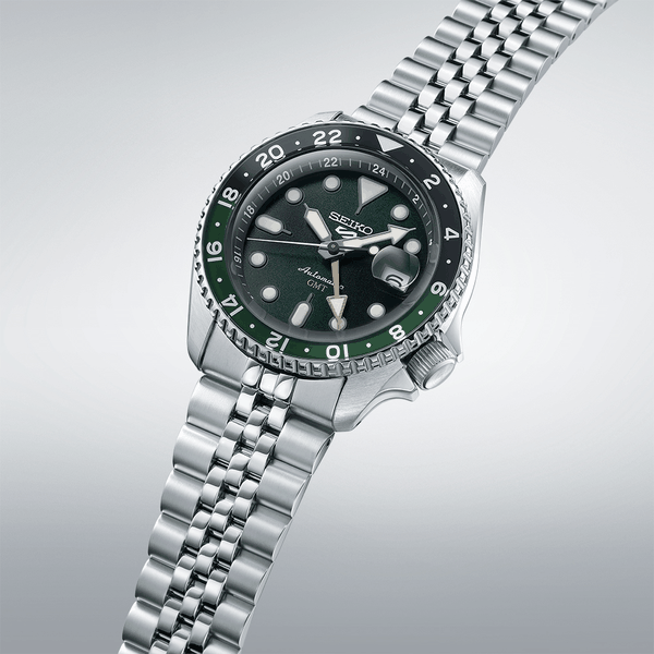 Seiko 5 Sports SKX GMT Bicolor Green automata férfi óra SSK035K1