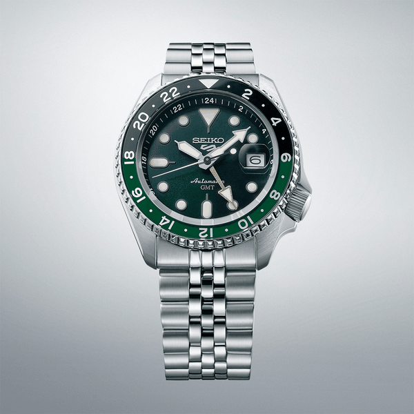 Seiko 5 Sports SKX GMT Bicolor Green automata férfi óra SSK035K1