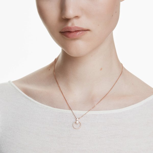 Swarovski Constella rozé nyaklánc kör alakú medállal 5692266