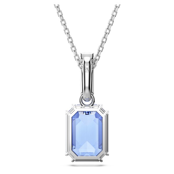 Swarovski Millenia ezüst színű nyaklánc kék szögletes kristállyal 5696518