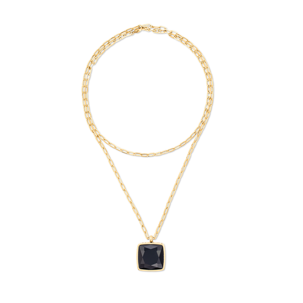 Coeur de Lion Amulet square arany-fekete nyaklánc 1201/10-1316