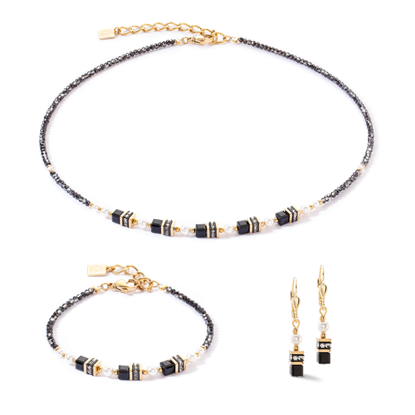 Coeur de Lion Sparkling Pricess arany-fekete nyaklánc 4567/10-1300