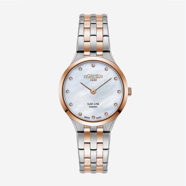 Roamer  Slim Line bicolor női karóra gyémántokkal 512847498920