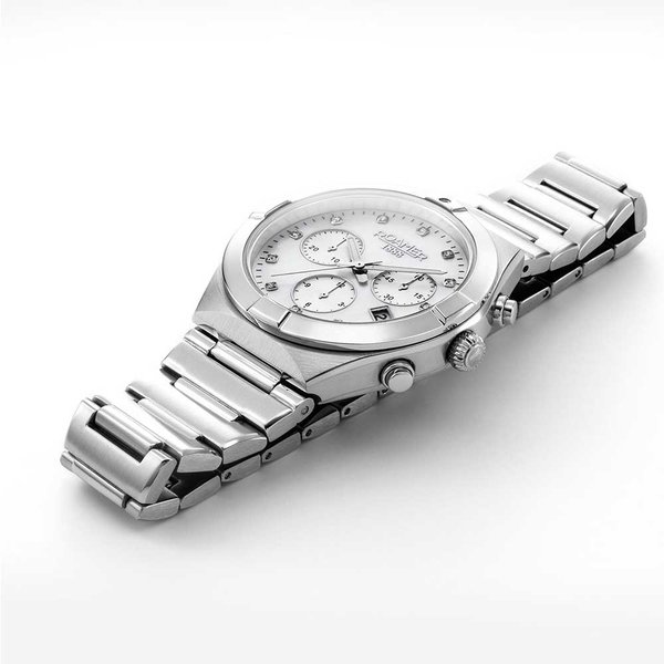 Roamer Eos ladies kronográf ezüst színű női óra 987837412020