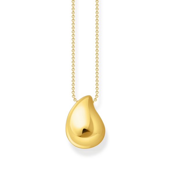 Thomas Sabo Aranyozott ezüst nyaklánc organikus csepp medállal KE2281-413-39-L50V