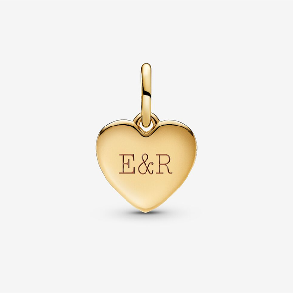 Pandora ékszer Gravírozható shine szív charm LOVE felirattal 763604C01