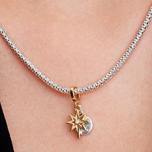 Pandora ékszer Kéttónusú északi csillag charm gyémánttal 763588C01