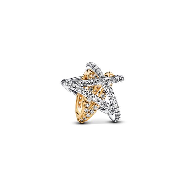 Pandora ékszer Szikrázó csillag kéttónusú charm 763590C01