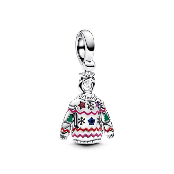 Pandora ékszer Karácsonyi pulóver függő ezüst charm 793596C01