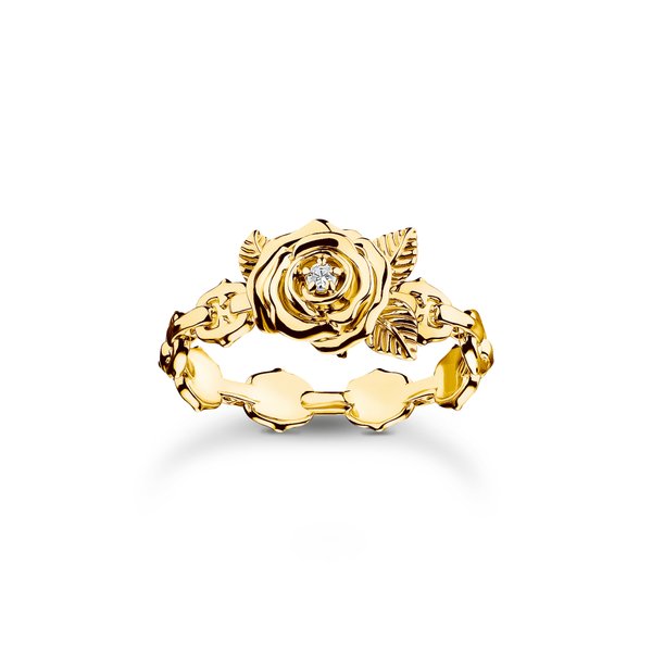 Thomas Sabo Rózsák románca aranyozott ezüst gyűrű 